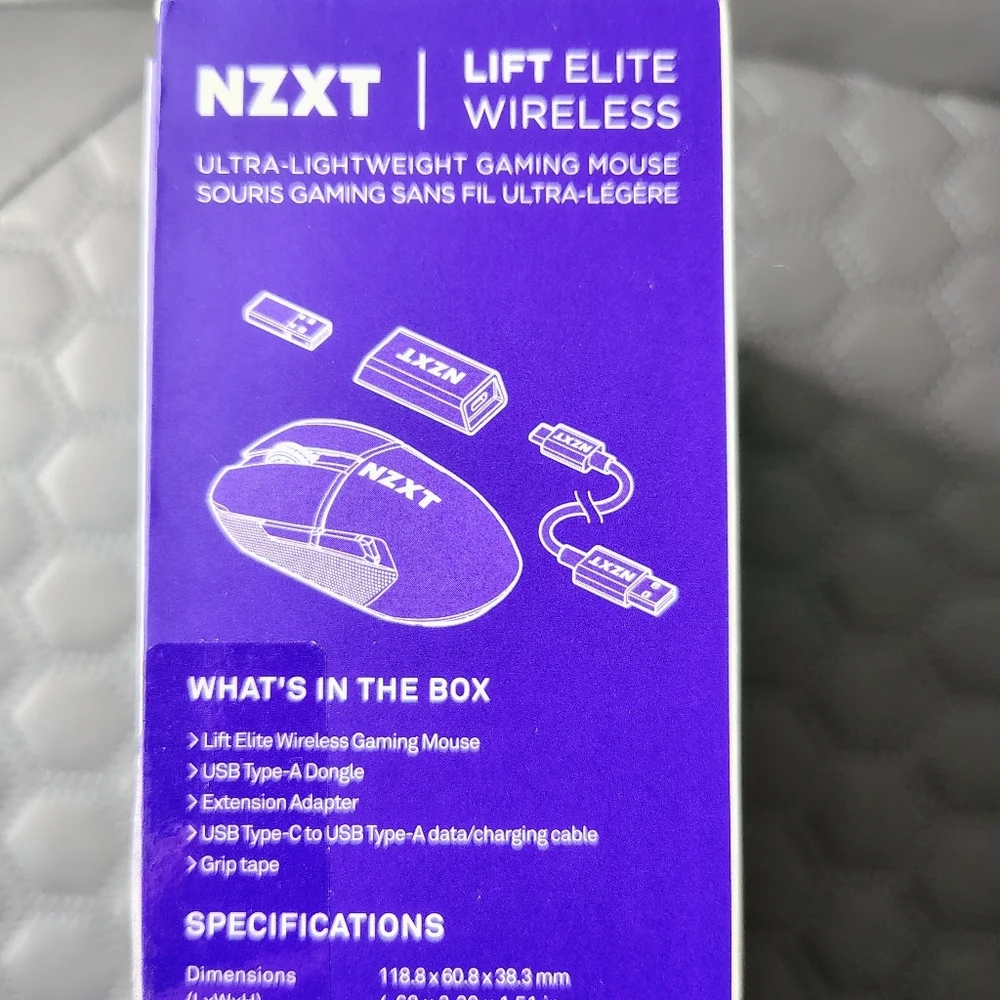 NZXT Lift Elite Wireless Gaming Mouse 26K DPI PixArt PAW3395 Black